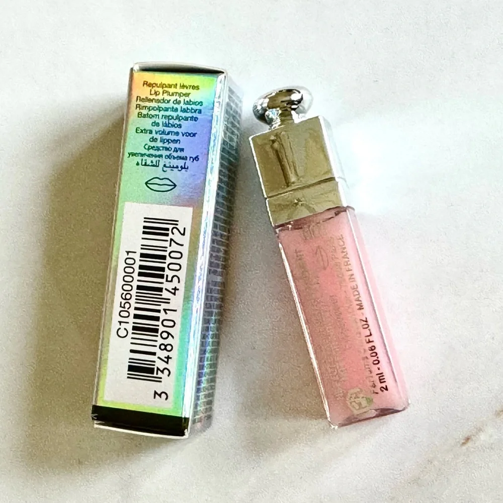 NWT Mini Dior Addict Lip Maximizer 001 Pink Plumper Sheer Plumping Lip Gloss